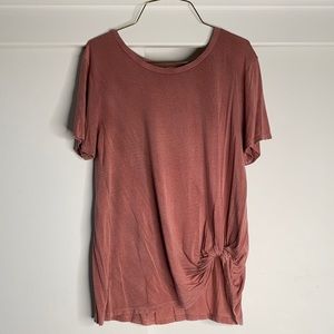 Size small - maroon knotted front tee